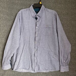 Ted Baker Men Casual Purple Button-Down Shirt Sz 6